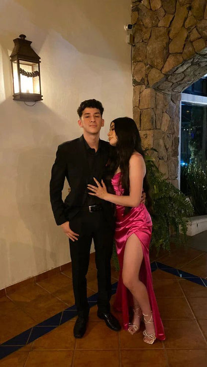 Charming Satin Mermaid Long Party Dress Graduation Dress Evening Dress SD1726