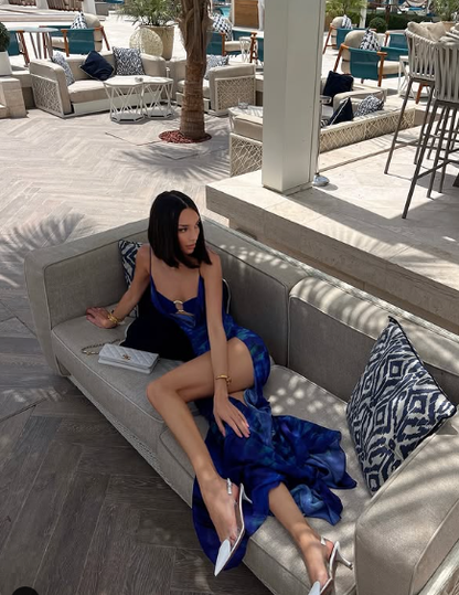 Pretty Mermaid Spaghetti Straps Royal Blue Long Prom Dress Evening Dress Formal Dress SD2150