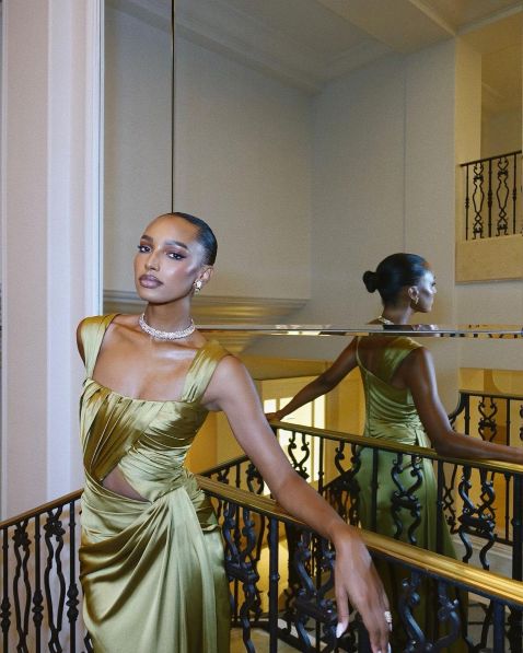 Fancy A line Square Neckline Green Satin Long Prom Dress Evening Dress Formal Dress SD2170