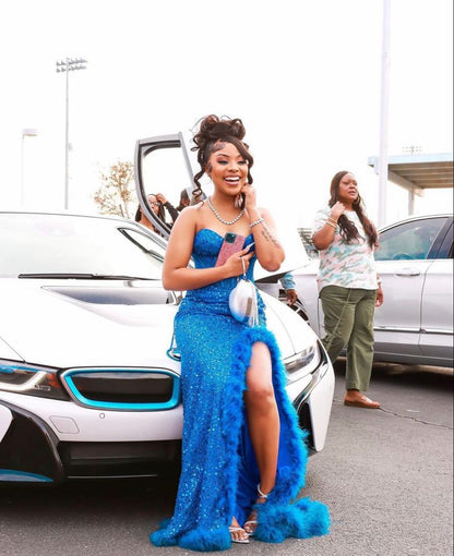 Gorgeous Mermaid Sweetheart Royal Blue 23rd Birthday Dress Prom Dress Birthday Outfits For Women D2674