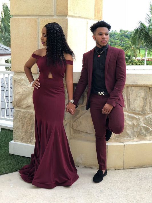 Pretty Mermaid Halter Burgundy 23rd Birthday Dress Prom Dress Birthday Outfits For Women D2681