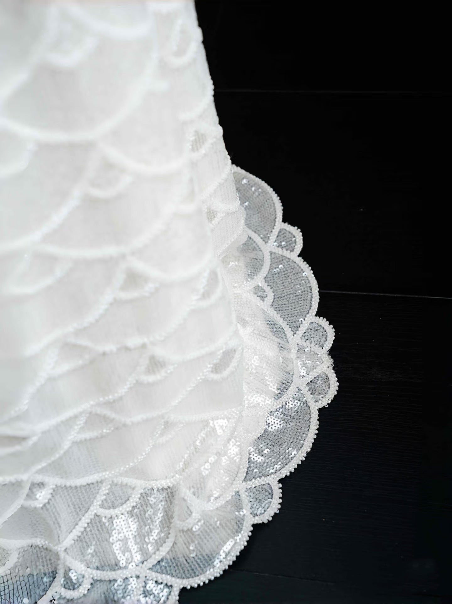 Pretty Bridal Gown Mermaid High Neck Sequin White Long Wedding Dresses Modest Bridal Gowns D2723