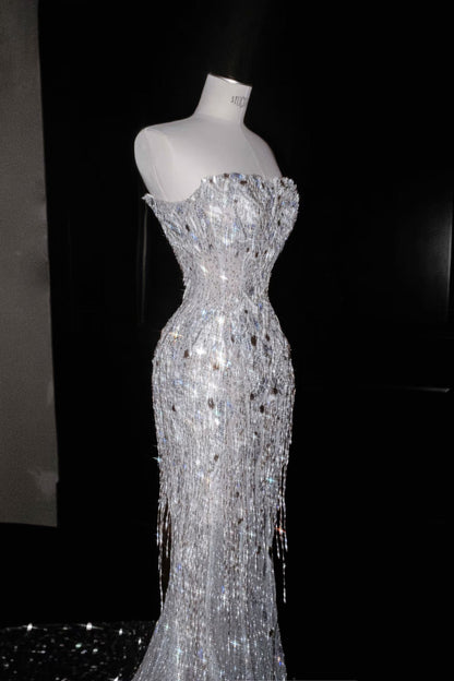 Gorgeous Mermaid Sweetheart Sequin Long Prom Dress Party Dress Graduation Dresses DP2724