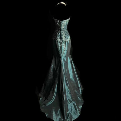 Retro Mermaid Sweetheart Taffeta Long Evening Dress Prom Dresses SD2755