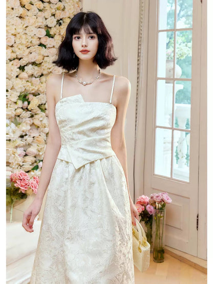 Pretty A Line Strapless Neckline White Ankle Length Evening Dress Prom Dresses SD2818