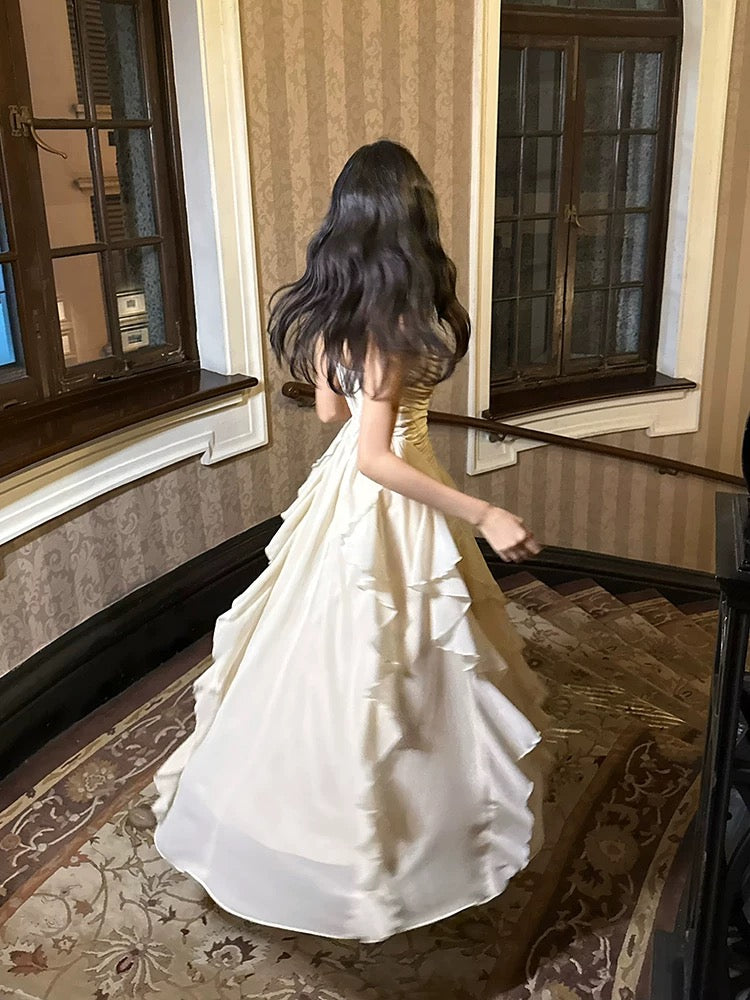 Pretty A Line Spaghetti Straps Chiffon Ankle Length Evening Dress Prom Dresses SD2832