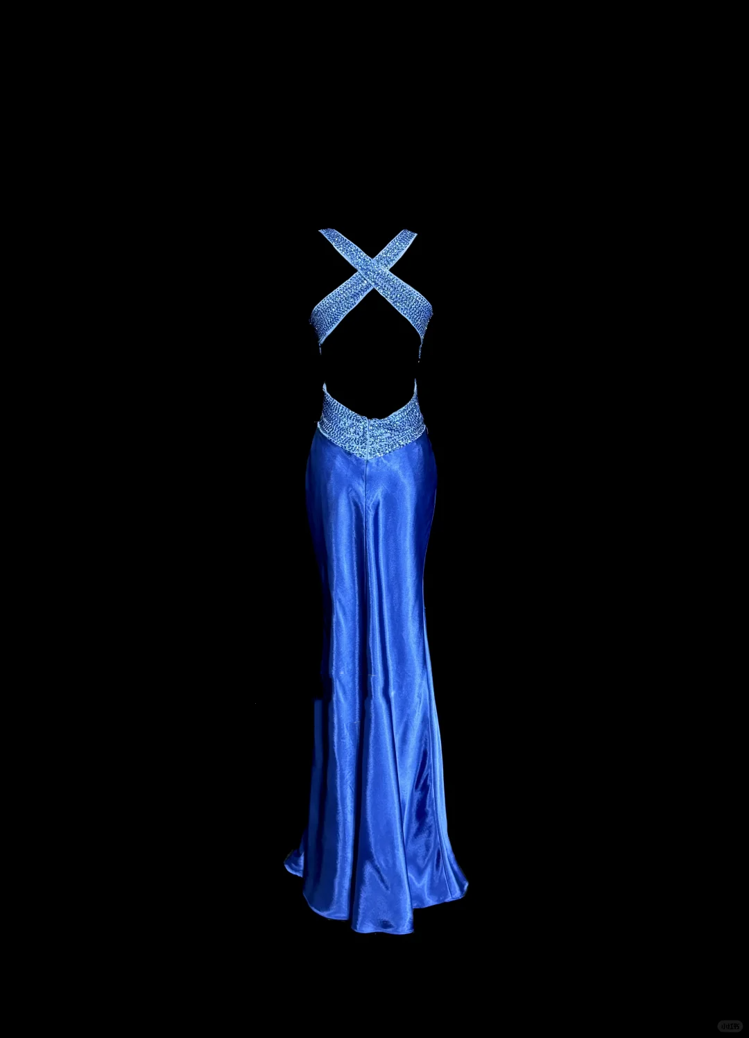 Vintage Mermaid Sweetheart Neckline Royal Blue Satin Backless Prom Gown Fairy Prom Dresses SD2913