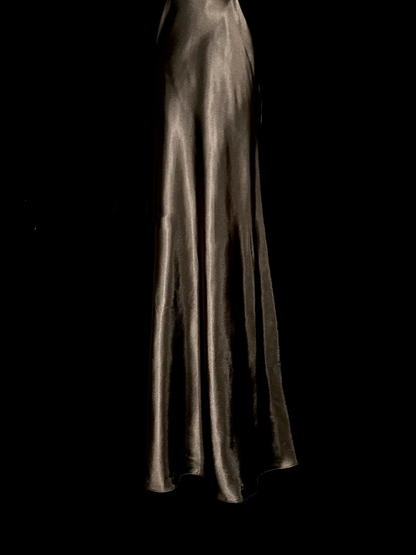 Retro Mermaid V Neckline Chiffon Brown Evening Dress Prom Dresses SD2914