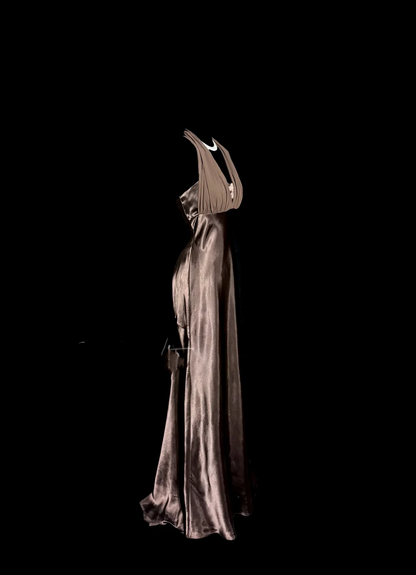 Retro Mermaid V Neckline Chiffon Brown Evening Dress Prom Dresses SD2914