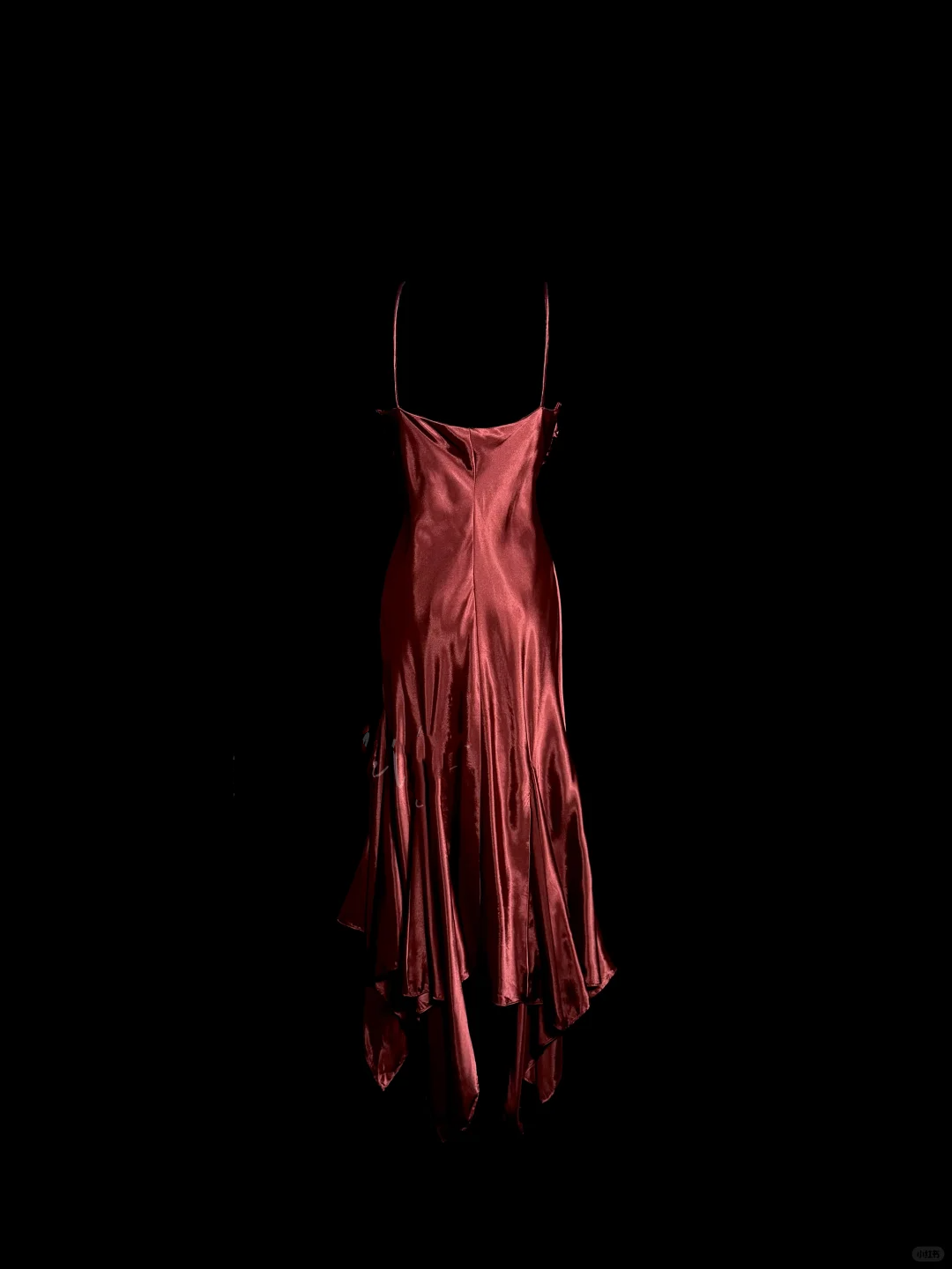 Vintage Mermaid Spaghetti Straps Satin Burgundy Prom Gown Fairy Prom Dresses SD2923