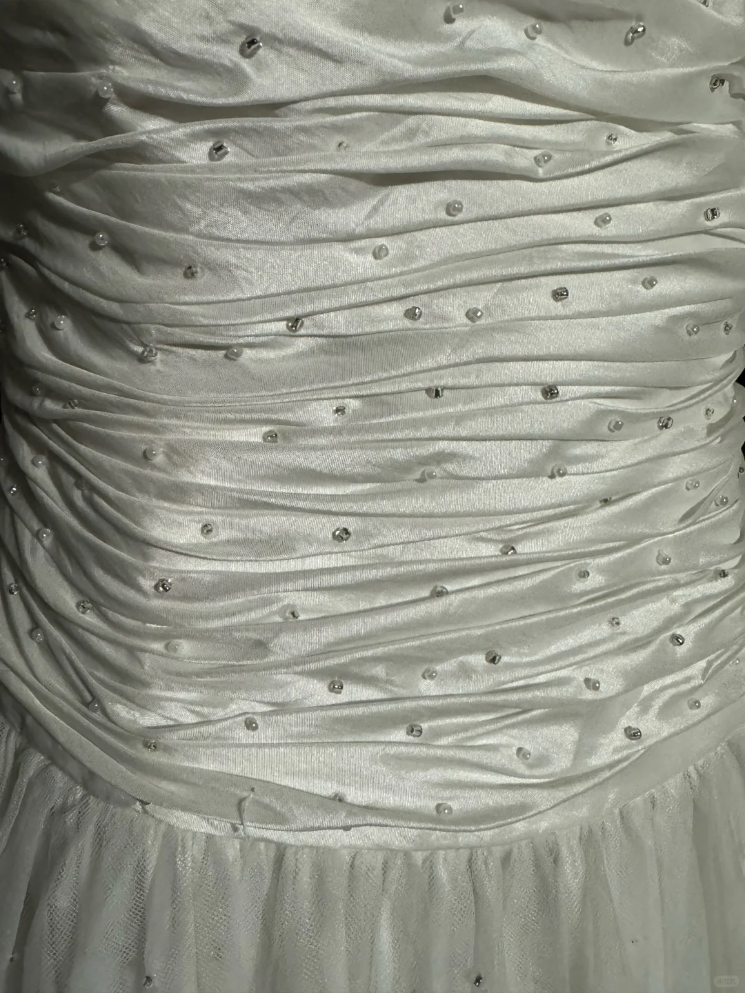 Vintage Ball Gown Strapless Tulle White Prom Gown Fairy Prom Dresses SD2932