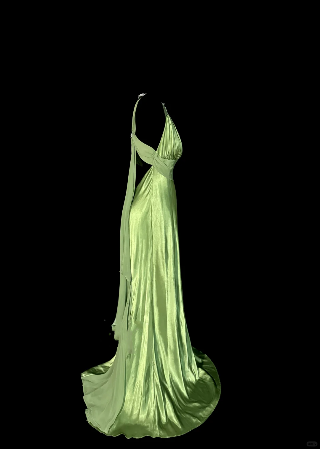Vintage Classy Mermaid V Neckline Sage Green Beads Long Evening Dress Prom Dresses H2967