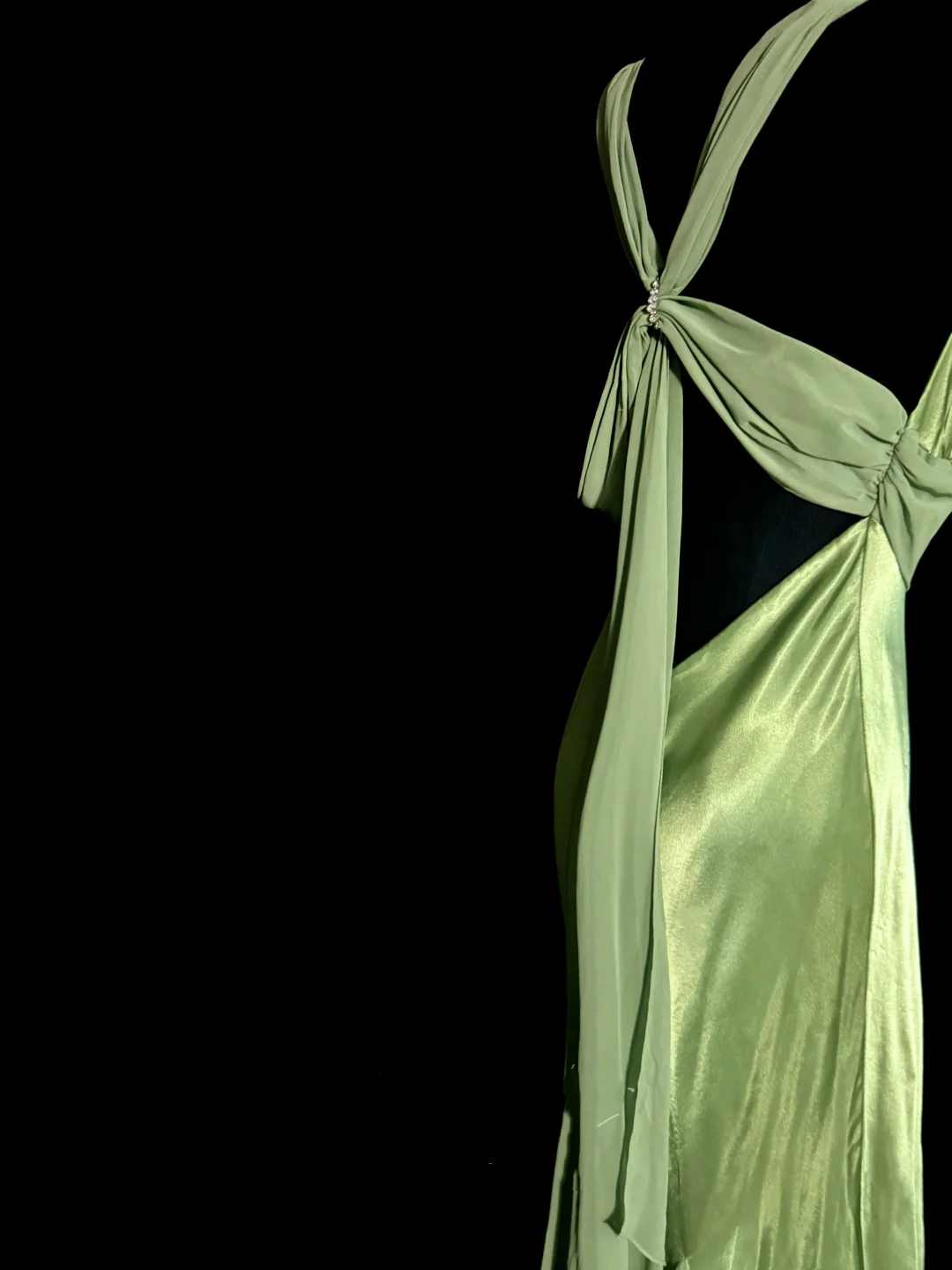 Vintage Classy Mermaid V Neckline Sage Green Beads Long Evening Dress Prom Dresses H2967