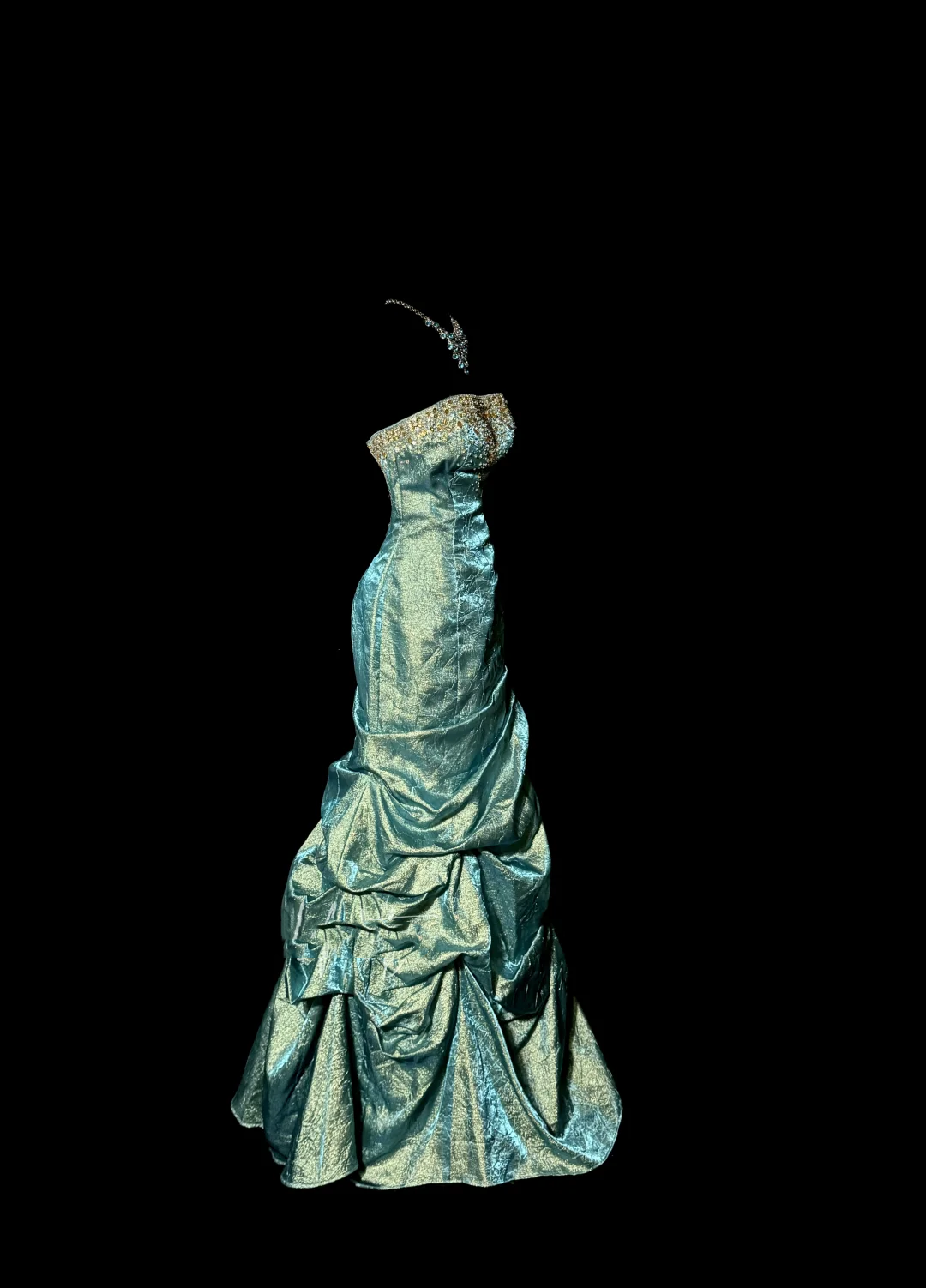 Classy Elegant Ball Gown Strapless Blue Sleeveless Long Prom Dresses H2971