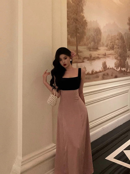 Gorgeous A Line Straps Pink Sleeveless Date Night Dress Prom Dresses Birthday Outfits SD621