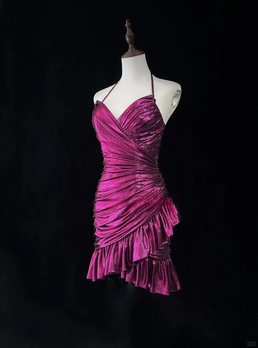 Sexy Halter Pleated Mini Cocktail Dresses Homecoming Dress S272