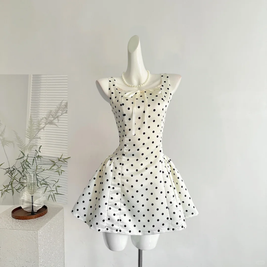 Simple Sleeveless Ivory Short Birthday Dress Vacation Dress S693