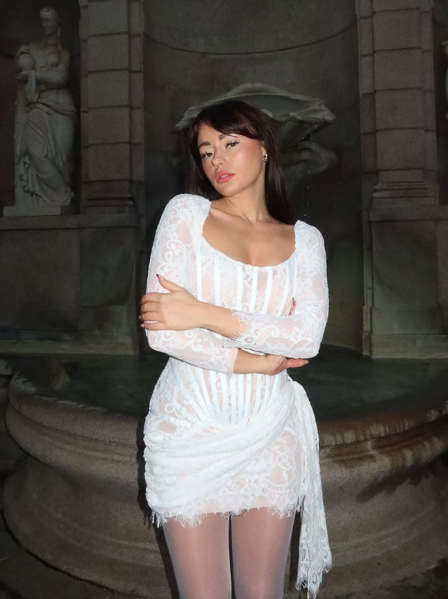 Sexy White Sheath Long Sleeve Corset Lace Mini Homecoming Dress Cocktail Dress SH3811