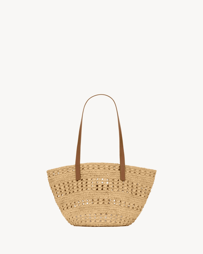 Saint Laurent Panier Small Bag In Raffia