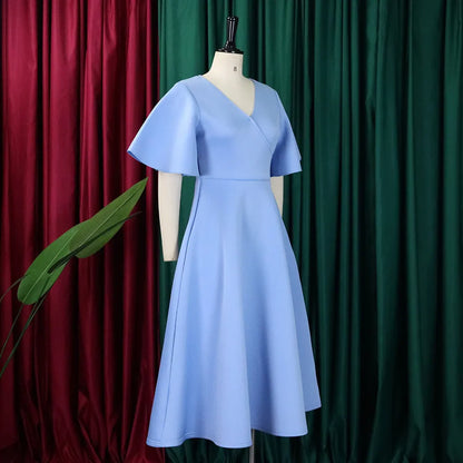 V Neck Evening Dress Fashion Gown Lilac Bridesmaids dresses    fg6067