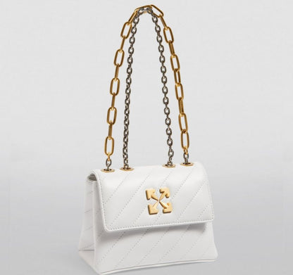 Off-White Leather Jackhammer 19 Shoulder Bag