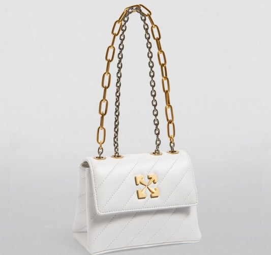 Off-White Leather Jackhammer 19 Shoulder Bag