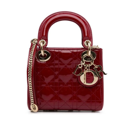 Dior Mini Patent Cannage Lady Dior Bag