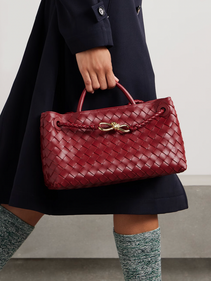 *RARE* Bottega Veneta East West Andiamo Bag in Rosewood Intrecciato Leather with Gold Hardware RRP £3,810