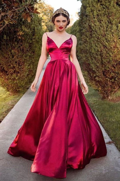 Pretty Royal Blue A-line Spaghetti Straps Prom Dresses, Evening Dresses