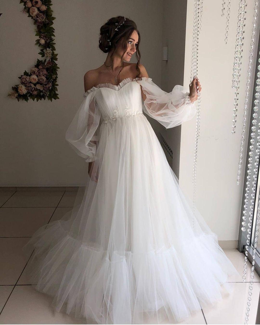 Off the Shoulder Sky Blue Long Prom Dress Elegant Party Dress  PG971