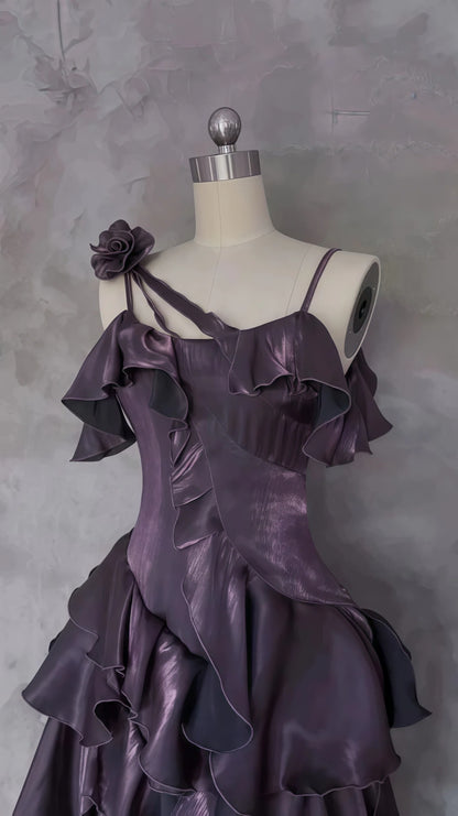 Sparkle Ruffle Prom Dresses, Causal Birthday Dresses, Dance Party Dress