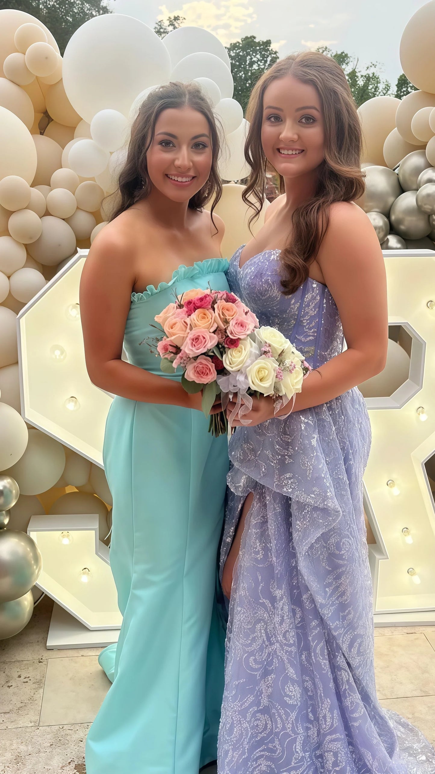 Custom Made Strapless Mermaid Long Prom Dress