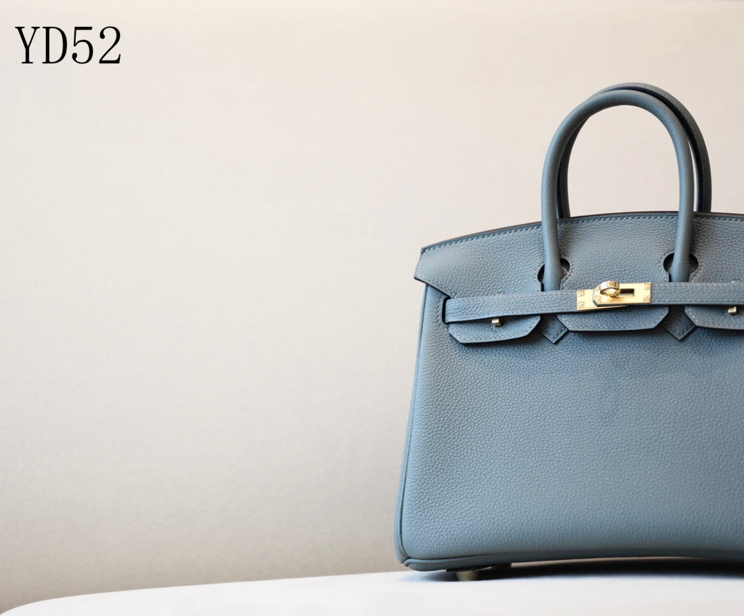 H BIRKIN 25 TOGO STONE BLUE  GOLD HARDWARE 25CM