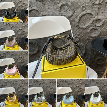 FENDI FENDIGRAPHY MINI LEATHER BAG WHITE 20CM 8BS081A5DYF1HEL