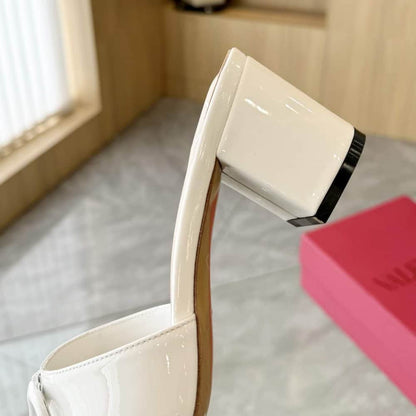 VALENTINO VLOGO SIGNATURE SLIDE SANDAL WHITE