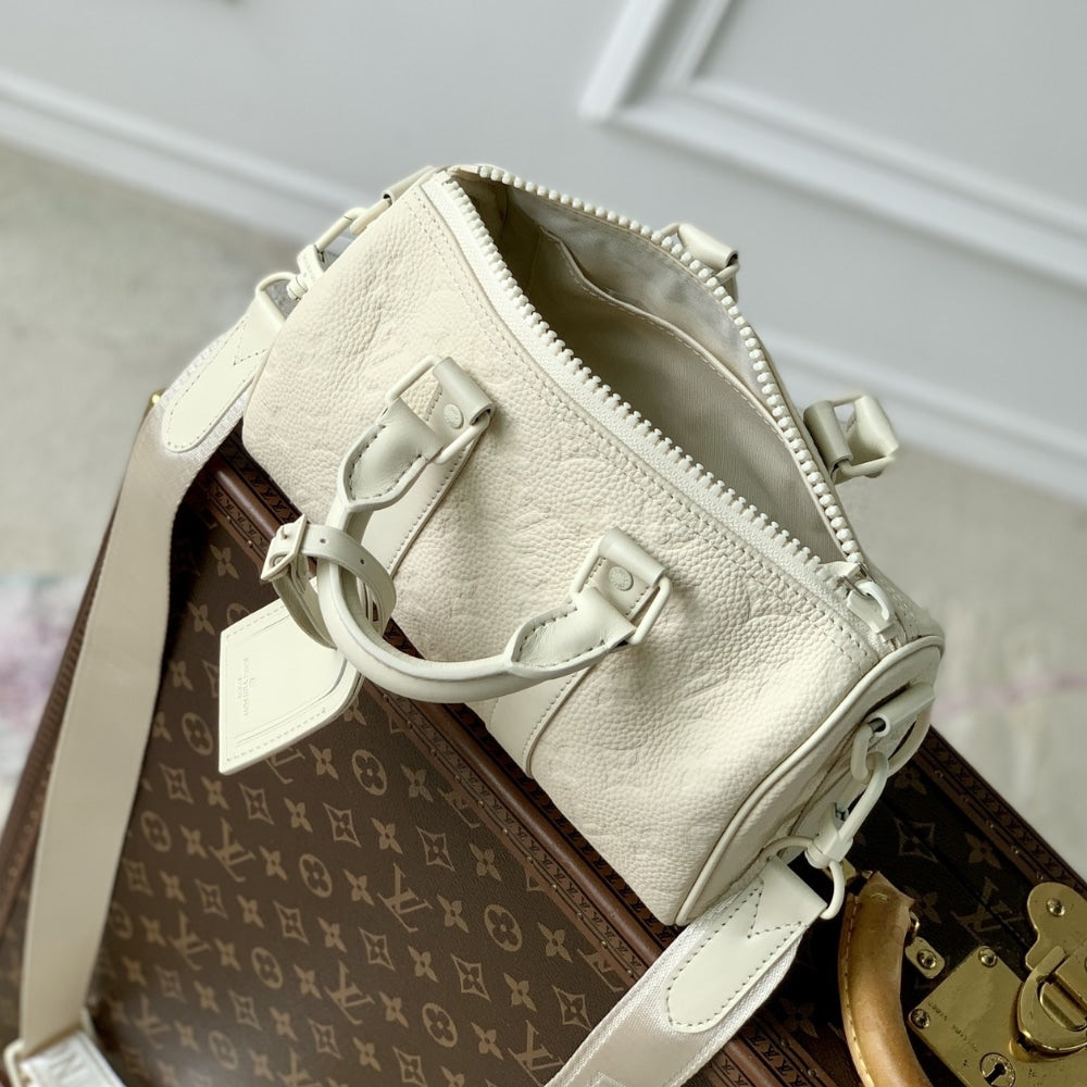 LOUIS VUITTON KEEPALL BANDOULIÈRE 25 BAG CREAM 25CM M24434