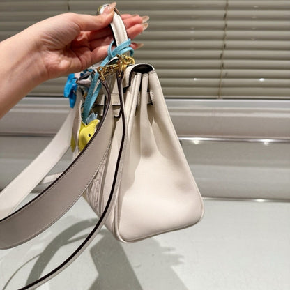 HERMÈS KELLY 25 RETOURNE IN AND OUT NATA SWIFT PALLADIUM HARDWARE 25CM