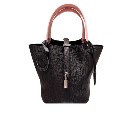 HERMES PICOTIN LOCK 18 BAG BLACK AND PINK 18CM