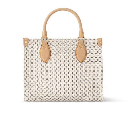 LOUIS VUITTON ONTHEGO PM AZURE BLUE AND SAND 25CM M15138