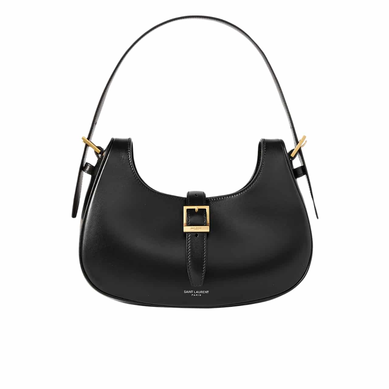SAINT LAURENT LE FERMOIR HOBO BAG BLACK 24CM