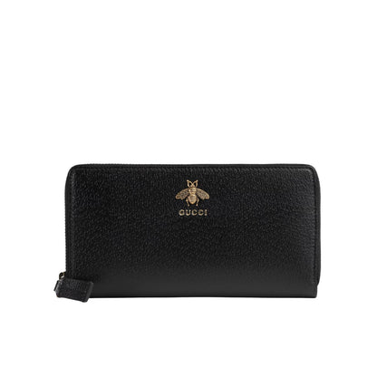 GUCCI ANIMALIER LEATHER ZIP AROUND WALLET 19CM 523667 DJ20T 1000