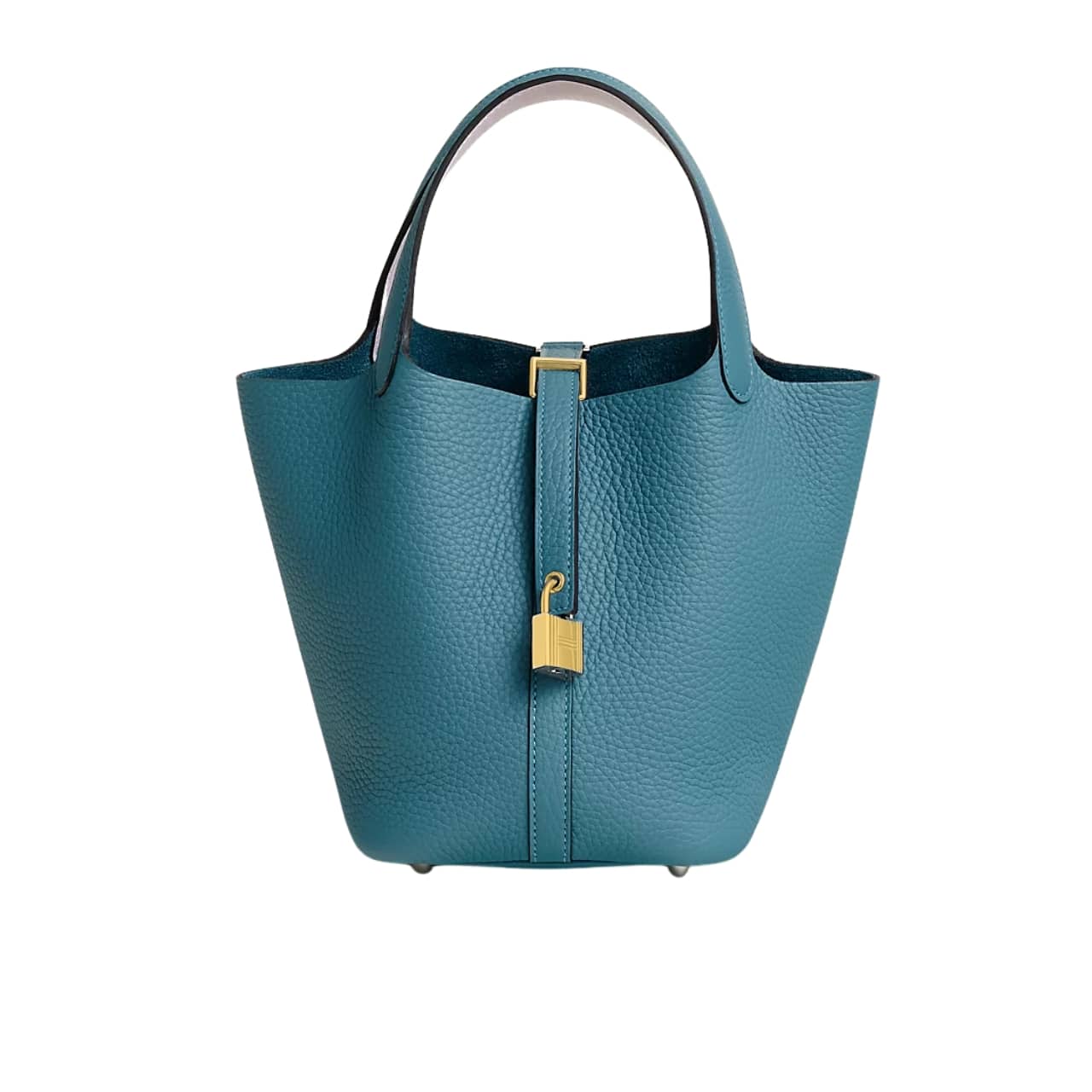 HERMES PICOTIN LOCK 18 BAG BLUE WITH GOLD 18CM