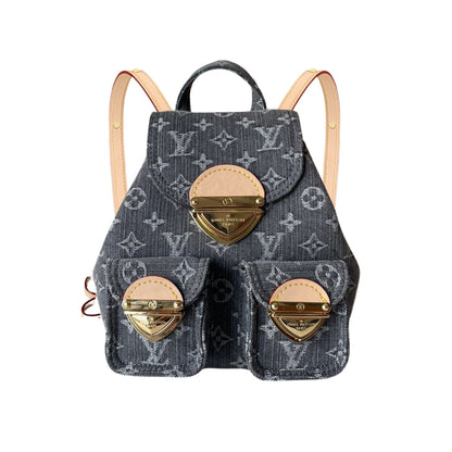 LOUIS VUITTON VENICE BACKPACK DENIM BLACK 24CM