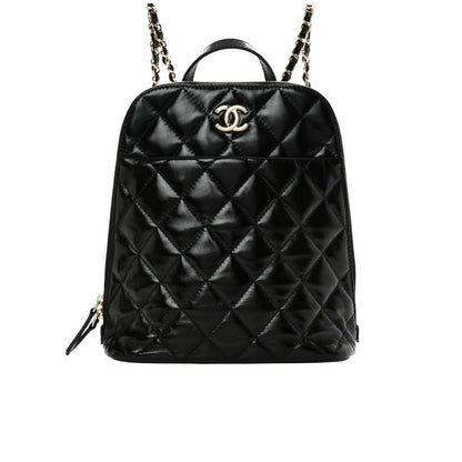 CHANEL MY POCKET BACKPACK SHINY BLACK 24CM