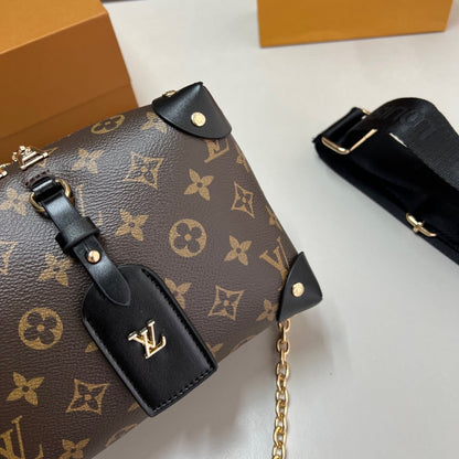 LOUIS VUITTON PETITE MALLE SOUPLE MONOGRAM BAG BROWN 20CM M45571