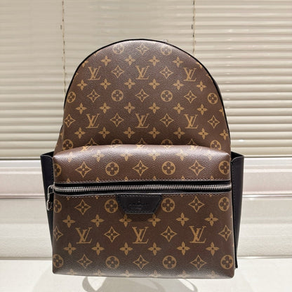 LOUIS VUITTON DISCOVERY PM BACKPACK MACASSAR MONOGRAM BROWN 40CM M46684