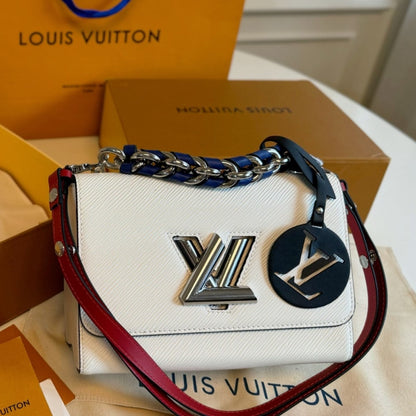 LOUIS VUITTON TWIST PM LIMITED EDITION BAG IN WHITE 23CM