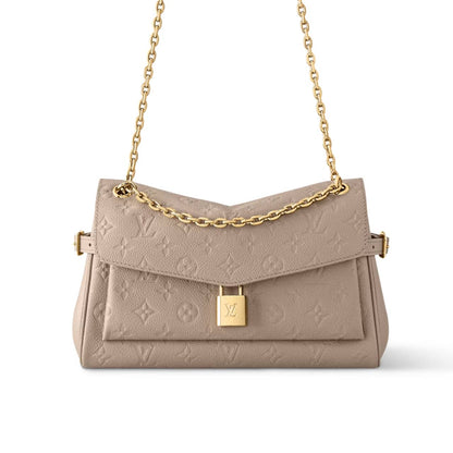 LOUIS VUITTON ANYTIME FLAP BAG TOURTERELLE GRAY 29CM M14973