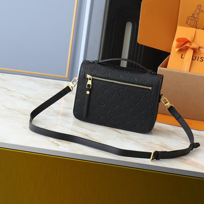 LOUIS VUITTON X TAKASHI MURAKAMI POCHETTE MÉTIS BAG BLACK 25CM M41487