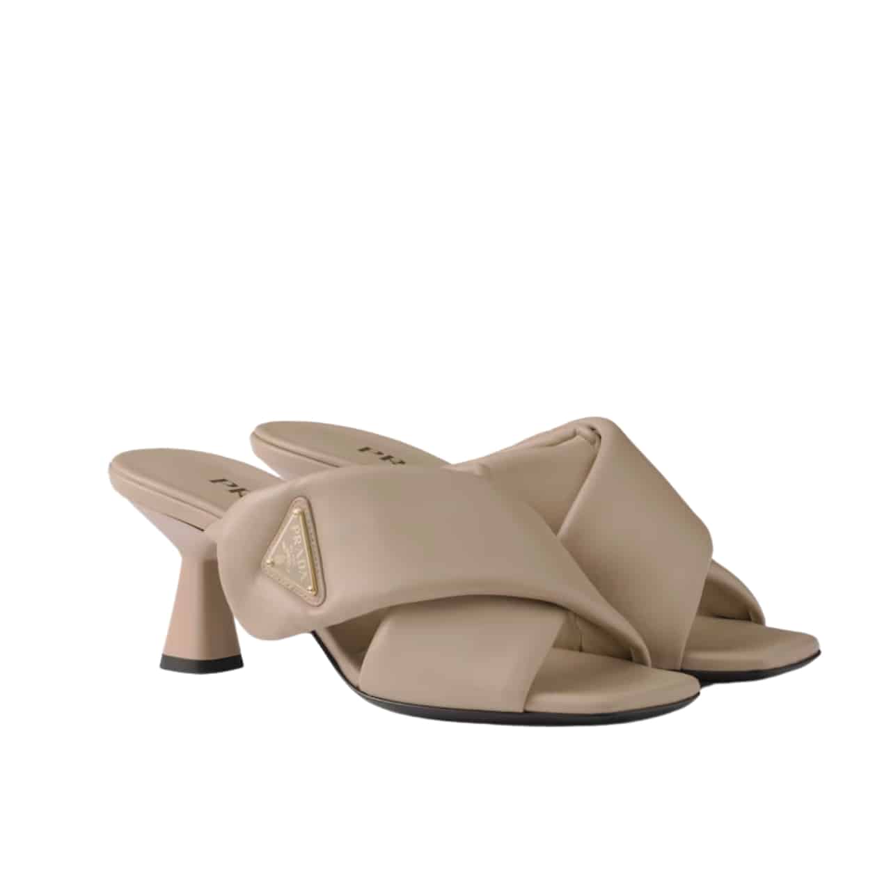 PRADA PADDED NAPPA SANDALS BEIGE  1XX754 2DL8 F0036 F 065